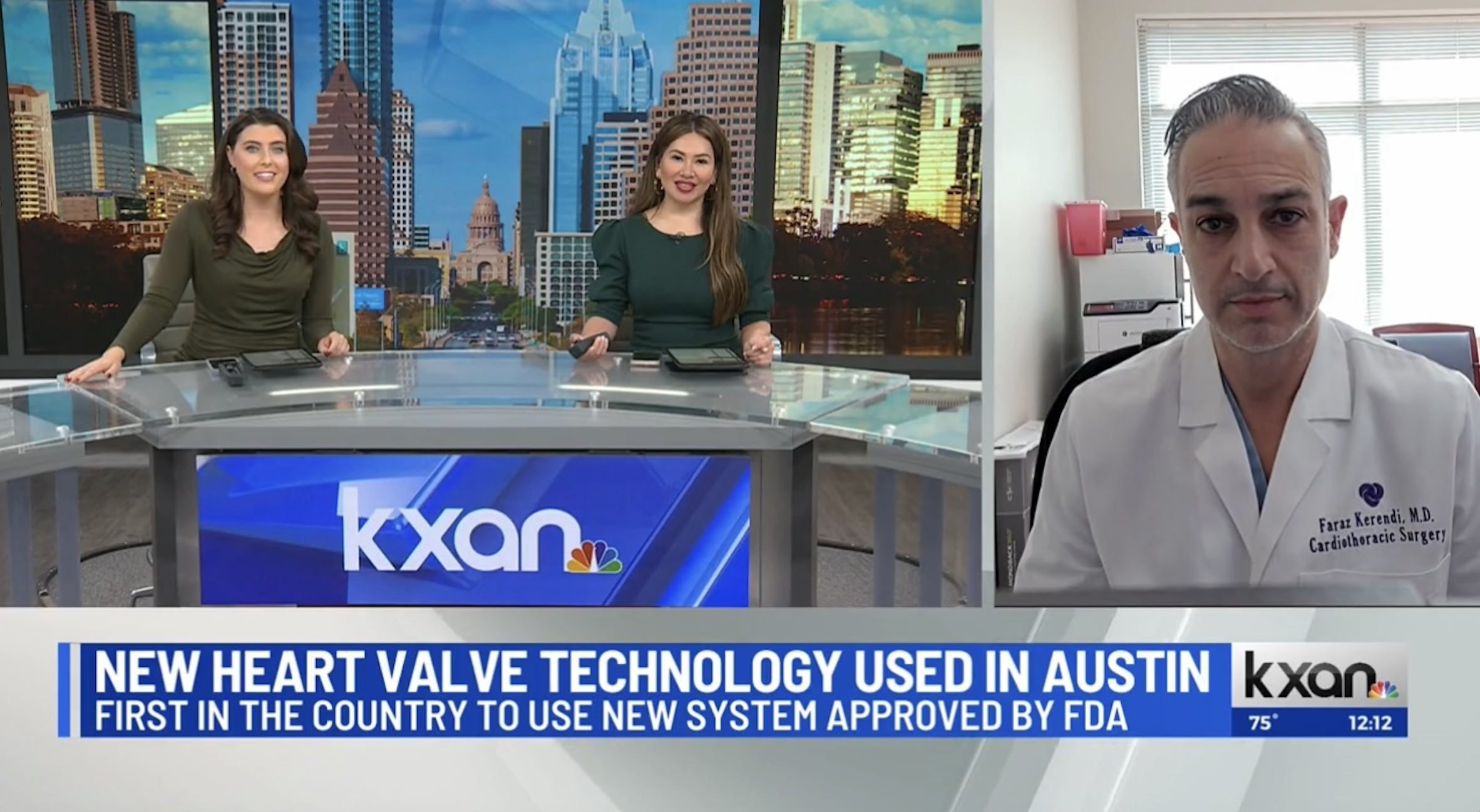 CTVS' Dr. Faraz Kerendi on KXAN: Breakthrough Heart Valve